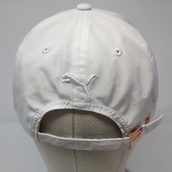 PUMA Slideback Baseball Cap White One Size Adjustable 6 Panel Polyester - Picture 6 of 10